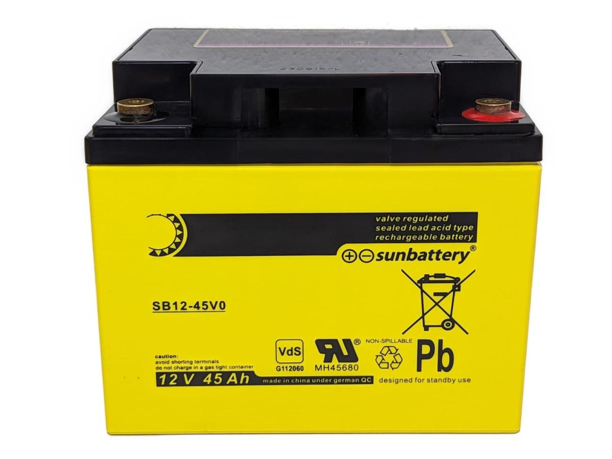 SUN Battery SB12-45V0 12V 45Ah Blei Akku AGM mit VdS